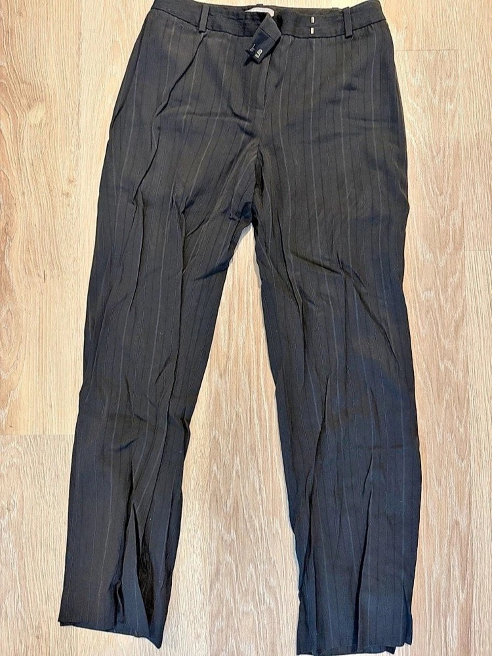 ANN TAYLOR Black Striped Pants Like New